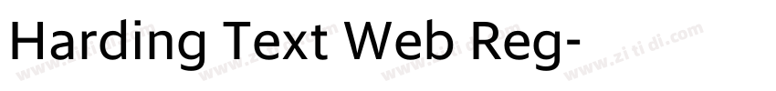 Harding Text Web Reg字体转换